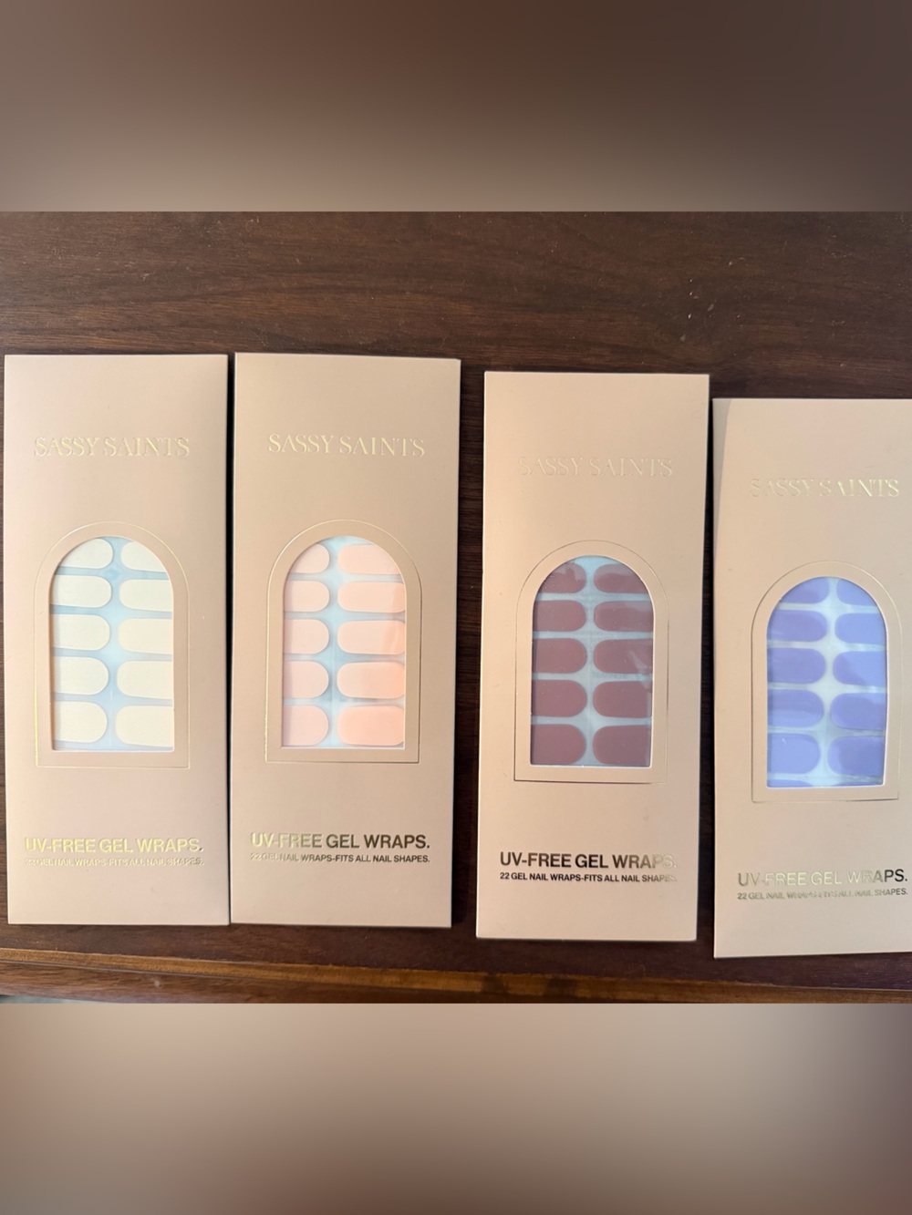 Sassy Saints UV-Free Gel Nail Wraps – (4-Pack)